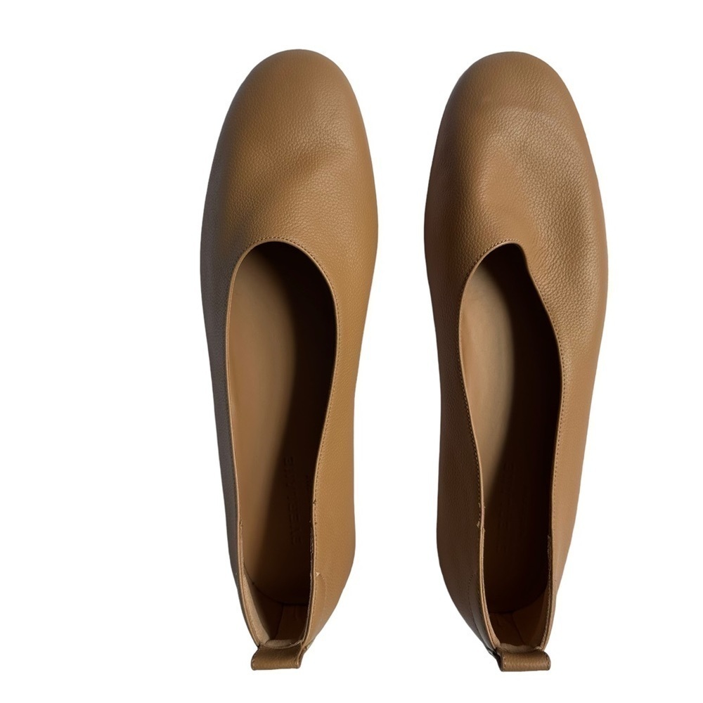Everlane Caramel Italian Leather Day Glove Ballet Flat Size 11 NWOT - Picture 4 of 11